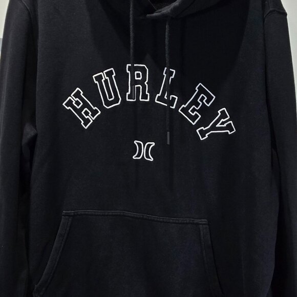 Men’s Black Hurley Hooded Sweater with Front Pocket – Size XL - Picture 3 of 5